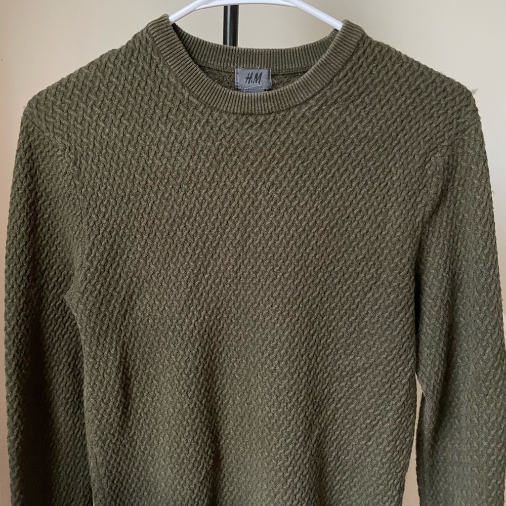 H & M olive wool sweater